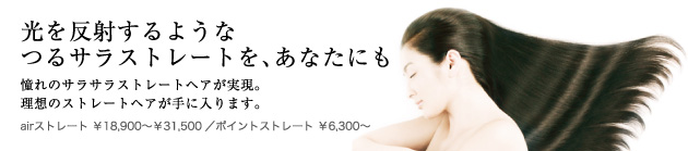 光を反射するようなつるサラストレートを あなたにも